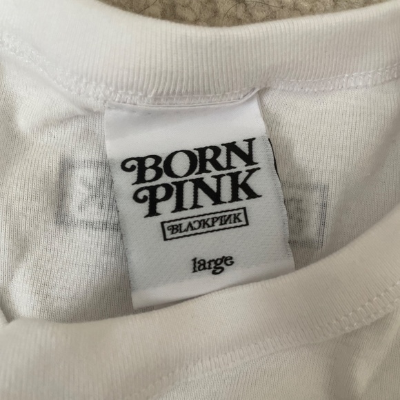 Blackpink x Verdy White Plush Women’s Baby T-shirt from LA PopUp Shop 2023 - Picture 5 of 5